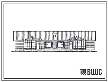 Типовой проект 186-115-147.86 Дом на 2 трехкомнатные квартиры типа 3Б. Общая площадь 159 м2