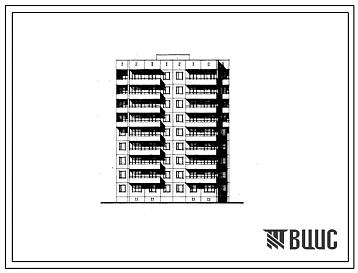 Типовой проект 91-017 Девятиэтажная блок-секция рядовая-торцевая на 36 квартир (двухкомнатных 2Б-18, трехкомнатных 3Б-18). Для строительства в г.Липецке