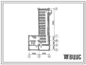 Типовой проект Б-1-320(816-1-1) Помещения служебно-технические в подвале главного корпуса моторемонтного завода типа ямз-238нб и ямз-2406, (убежище на 320 человек, размеры убежища 27м на 12м, режимы вентиляции 1).