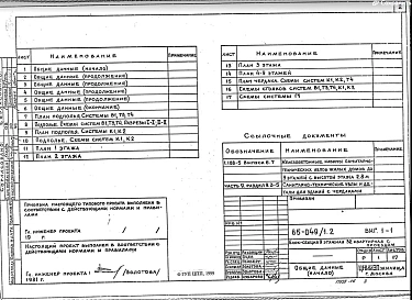 ВКГ.1-1 Внутренние водопровод, канализация и газопровод ниже и выше отм. 0.000