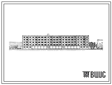 Типовой проект 1Кг-480-30 Четырехсекционный дом на 48 квартир. Стены из керамзитобетонных панелей.