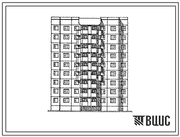 Типовой проект 112-042.86 Крупнопанельные жилые дома. Блок-секция 9-этажная 36-квартирная рядовая 2Б.2Б.3Б.3Б