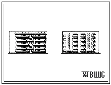 Типовой проект 67-05с/73 Пятиэтажная двойная блок-секция торцевая левая на 25 квартир (однокомнатных 1Б-5, двухкомнатных 2Б-10, трехкомнатных 3Б-10). Для строительства в 3 климатическом районе сейсмичностью 7 баллов