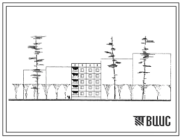 Типовой проект 95-03 5-этажная крупнопанельная блок-секция рядовая на 10 квартир для строительства в Украинской ССР. Расчетная наружная температура -22С.