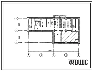 Типовой проект П-1-100(282-6-3.83) Административно-бытовые помещения подвала дома проката мощностью 500 тыс руб в год, (убежище на 100 человек, размеры убежища 24м на 12м, режимы вентиляции 1,2).