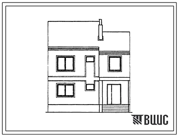 Типовой проект 144-000-583.13.87 5-ти комнатный блокированный жилой дом с квартирой в двух уровнях для государственного строительства на селе Латвийской ССР. В кирпичных конструкциях