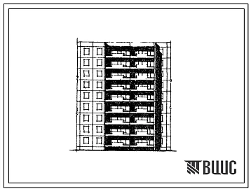 Типовой проект 141-04 9-этажная 36-квартирная (однокомнатных 1Б-9, двухкомнатных 2Б-18, трехкомнатных 3А-9) рядовая-торцевая блок-секция. Для строительства в 1В, 2В климатических подрайонах