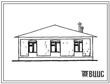 Типовой проект 189-000-744с.13.88 Одноквартирный 3-комнатный жилой дом с глинобитными стенами, усиленными каркасом, для индивидуальных застройщиков (для Таджикской ССР)