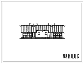 Типовой проект 183-47-19с/1 Одноэтажный двухквартирный дом с двухкомнатными квартирами (перекрытие деревянное) с централизованным инженерным оборудованием для индивидуальных застройщиков.