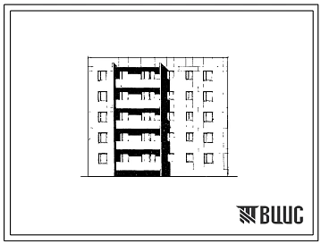 Типовой проект 81-07 5-этажная блок-секция угловая левая на 15 квартир (двухкомнатных 2Б-5, трехкомнатных 3Б-5, четырехкомнатных 4Б-5) для строительства в 1В, 2Б и 2В климатических подрайонах.