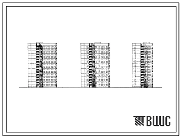 Типовой проект П6/16 16-этажный односекционный 79-квартирный панельный жилой дом