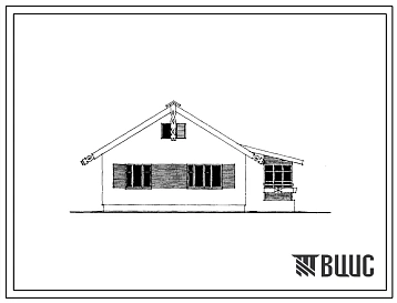 Типовой проект 184-16-98.86 Одноэтажный дом с четырехкомнатной квартирой. Для индивидуального строительства в сельской местности
