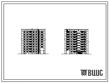Типовой проект 97-028 Девятиэтажная 27 квартирная рядовая правая блок-секция с проездом 2Б, 3Б, 5Б.