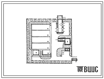 Типовой проект 801-09-17.84 Кормовые дворы для ферм по выращиванию и откорму молодняка КРС на 1000, 3000 и 5000 скотомест (силосный и сенажный типы кормления)