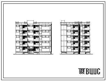 Типовой проект 126-046 Пятиэтажная угловая блок-секция на 15 квартир из ячеистого бетона (двухкомнатных 2Б-5; трехкомнатных 3А-5; 3Б-5). Для строительства в IВ климатическом подрайоне, II и III климатических районах.