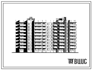 Типовой проект 91-023/1 Девятиэтажная блок-секция поворотная с внешним углом на 72 квартиры (двухкомнатных 2Б-37, трехкомнатных 3А-17, четырехкомнатных 4Б-18). Для строительства во 2Б, 2В, 2Г климатических подрайонах, 3 климатическом районе