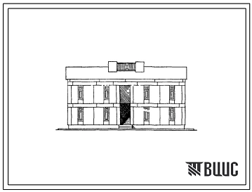 Типовой проект 211-01 Двухэтажная блок-секция на 4 квартир типа 2Б для сельского строительства в 4А климатическом подрайоне Туркменской ССР