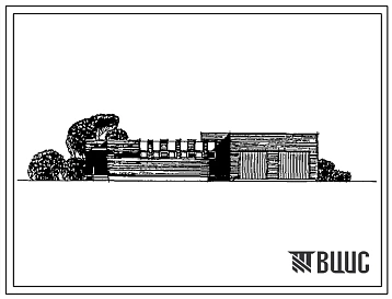 Типовой проект 224-9-157 Учебный гараж на 2 автомашины. Здание одноэтажное. Стены из кирпича.