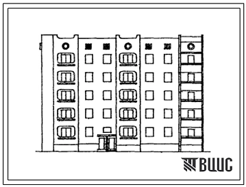 Типовой проект 153-020с.13.87 5-этажная 20 квартирная блок-секция 3.2-1.3 торцевая левая со стенами из монолитного железобетона (для Грузинской ССР)