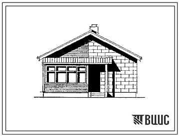 Типовой проект 183-000-596.87 Двухкомнатный садовый летний домик. Площадь, м2: общая 23,6, веранды 10,0
