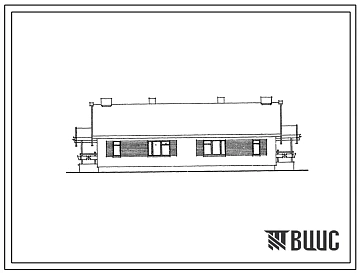 Типовой проект 184-16-41/1 Одноэтажный двухквартирный жилой дом с двухкомнатными квартирами. Для индивидуальных застройщиков.
