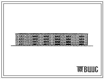 Типовой проект 1-464УСП-3/67 Четырехэтажный шестисекционный крупнопанельный дом на 48 квартир (двухкомнатных-24, трехкомнатных-8, четырехкомнатных-16).
