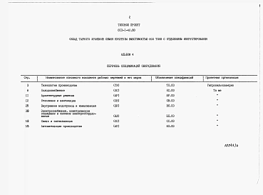 Альбом 4 Спецификации оборудования