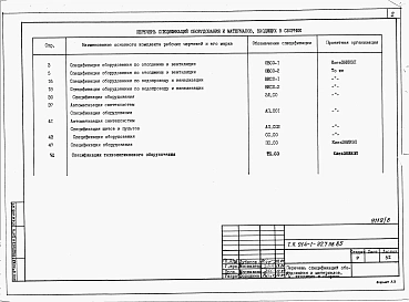 Альбом 7  Спецификации оборудования      
