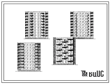 Типовой проект 75-07 Девятиэтажная блок-секция рядовая на 36 квартир (двухкомнатных Б-18, трехкомнатных 3Б-18). Для строительства в 1В, 2Б, 2В, 2Г, 3А и 3В климатических подрайонах.