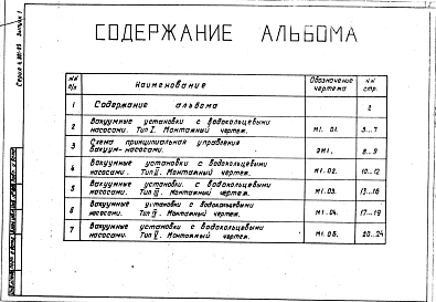Выпуск 1 Монтажные чертежи