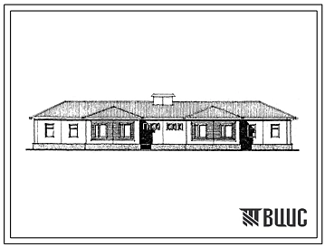 Типовой проект 181-000-317сп.85 1-этажный 2-квартирный жилой дом с 4-комнатными квартирами. Для строительства в 4Г климатическом подрайоне сейсмичностью 8 баллов на грунтах 2 типа просадочности.