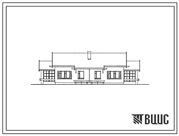 Типовой проект 184-12-190/1.2 1-этажный 2-квартирный жилой дом с 2-комнатными квартирами для индивидуальных застройщиков. Для строительства в 1В климатическом подрайоне, 2 климатическом районе.