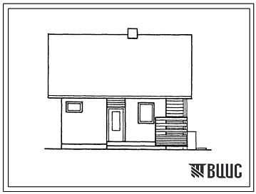 Типовой проект 183-000-694.13.87 1-этажный летний садовый домик с мансардой, верандой, душем и уборной, погребом, пристроенным хозпомещением со стенами из газосиликатных блоков. Для строительства в Латвийской ССР.