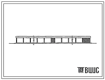 Типовой проект 806-2-32.89 Шед для самок песца на 100 клеток. Содержание зверей - в клетках, состоящих из домика и выгула. Раздача кормов, поение, удаление навоза – механизированы. Размеры шеда - 2,2x79,5 м. Расчетная температура: -30°С. Конструкции - мет