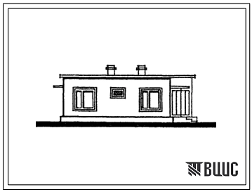 Типовой проект 184-40-128с.87 Одноэтажный одноквартирный жилой дом с 3-комнатной квартирой