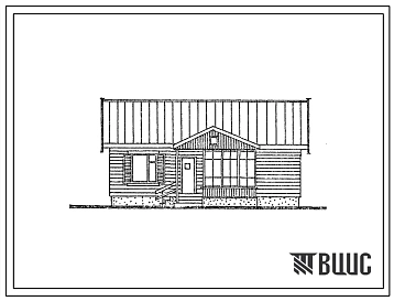 Типовой проект 186-115-149.86 Одноэтажный одноквартирный 3-комнатный жилой дом брусчатой конструкции