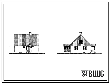 Типовой проект 183-000-363.13.86 Мансардный жилой дом с четырехкомнатной квартирой типа 4Б. Для строительства в Эстонской ССР