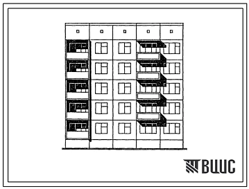 Типовой проект 121-0177.13.87 Блок-секция 5-этажная 15-квартирная рядовая левая 1-2-3. Для строительства в г.Усть-Каменогорске.