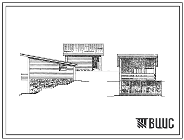 Типовой проект 185-000-305с.85 1-комнатный летний садовый домик на крутом рельефе. Для строительства во 2В,3Б,3В,4Г климатических подрайонах Армянской ССР сейсмичностью 7,8,9 баллов.