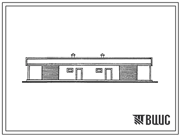 Типовой проект 191-000-444.13.86 Полносборное блокированное хозяйственное здание с совмещенной крышей и погребом. (Ввод опубл. в И-11-86). Для Латвийской ССР