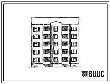 Типовой проект 175-040с.13.90 Блок-секция 5-этажная 15-квартирная 2.1.3 рядовая с торцовыми окончаниями (для республики Кыргызстан)