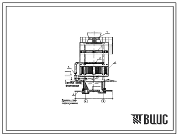 Типовой проект 901-6-67.83 Градирни с вентиляторами 2ВГ25 брызгальная с секиями площадью 24 кв.м с каркасом из железобетонных элементов