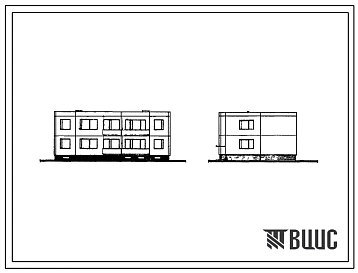 Типовой проект 141-35-5/72/1 Двухэтажный секционный дом на 4 квартиры (трехкомнатных 3Б-2, четырехкомнатных 4Б-2). Для строительства во 2Би и 2В климатических подрайонах Литовской ССР