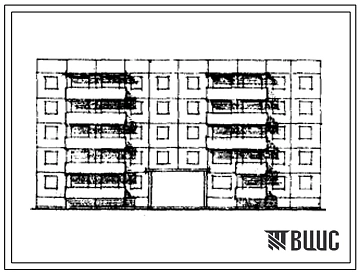 Типовой проект 121-063/1 Пятиэтажная блок-секция рядовая с проездом на 26 квартир (двухкомнатных 2Б-24, трёхкомнатных 4Б-2). Для строительства в 1В климатическом подрайоне, 2 и 3 климатических районах.