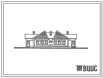 Типовой проект 184-16-105.3.13.87 Одноэтажный двухквартирный жилой дом с двухкомнатными квартирами для государственного строительства в Северо-Кавказской зоне РСФСР. Вариант - стены из известняка-ракушечника