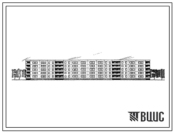 Типовой проект 111-99-2 Пятиэтажный шестисекционный дом на 69 квартир (однокомнатных 1А-9, двухкомнатных 2Б-9, трехкомнатных 3Б-31, четырехкомнатных 4Б-10, пятикомнатных 5А-10).