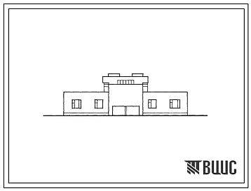 Типовой проект 188-000-741сп.13.88 Одноэтажный дом на 2 четырехкомнатные квартиры. Для Туркменской ССР