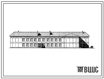 Типовой проект 223-1-511.2.13.87 Школа на 11 классов (132 учащихся). Для Республики Саха (Якутия).  Здание одно-, двухэтажное. Стены из крупных легкобетонных блоков. Объем 7208м?