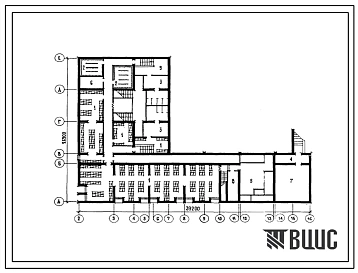 Типовой проект П-4-400(265-12-277с.13.87) Хозяйственно-бытовые помещения в подвале сельского клуба со зрительным залом на 400 мест, (убежище на 400 человек, размеры убежища 39,2м на 26,9м, режимы вентиляции 1,2).