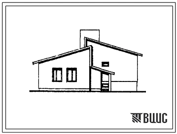 Типовой проект 184-000-356.85 Одноэтажный жилой дом с четырехкомнатной квартирой типа 4Б с кирпичными стенами для государственного строительства в сельской местности Латвийской ССР